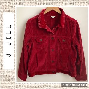 J. Jill Red Corduroy Jacket 🎈